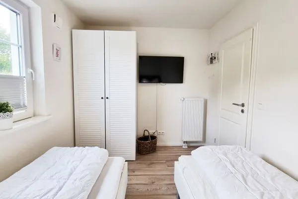 Schlafzimmer  Schwedenhaushälfte "Lieblingsplatz" Sehlendorf an der Ostsee