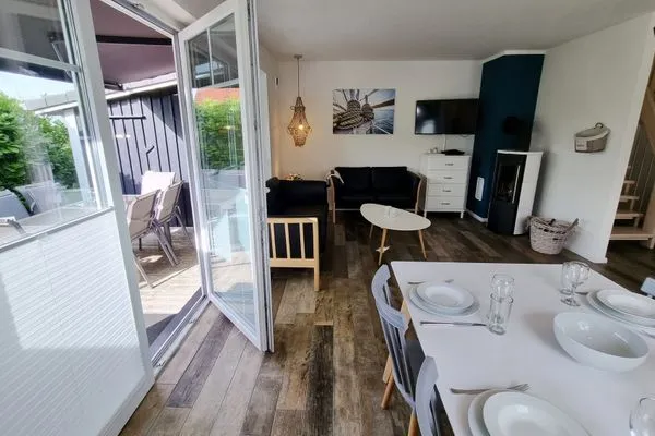 Wohnzimmer  Schwedenhaushälfte "Lieblingsplatz" Sehlendorf an der Ostsee