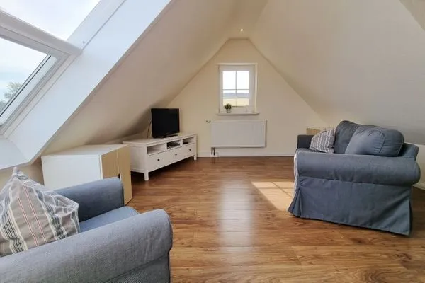 Schlafzimmer  Ferienhaushälfte "Sandbank" Schönberger Strand an der Ostsee