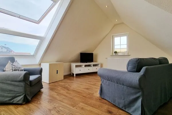 Schlafzimmer  Ferienhaushälfte "Sandbank" Schönberger Strand an der Ostsee