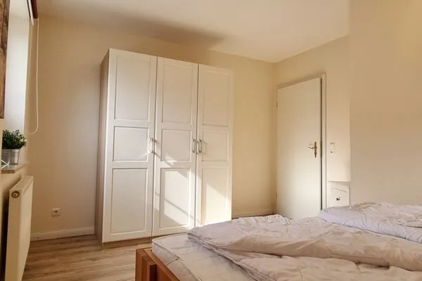 Schlafzimmer  Ferienhaushälfte "Sandbank" Schönberger Strand an der Ostsee