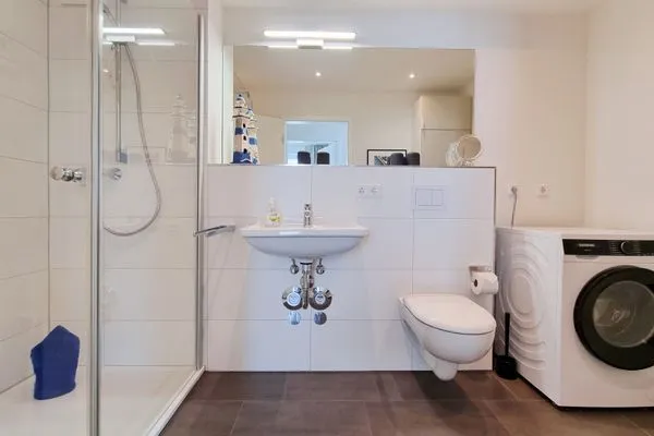 Badezimmer  Ferienwohnung "Sandy Beach" in Schönberg-Kalifornien