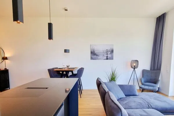 Wohnzimmer  Ferienwohnung "Schöne Aussichten" in 1. Reihe in Kalifornien