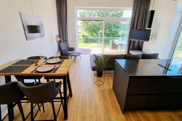 Wohnzimmer  Ferienwohnung "Schöne Aussichten" in 1. Reihe in Kalifornien