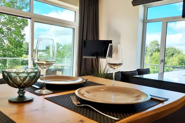 Wohnzimmer  Ferienwohnung "Schöne Aussichten" in 1. Reihe in Kalifornien