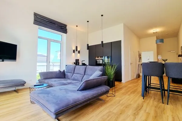 Wohnzimmer  Ferienwohnung "Schöne Aussichten" in 1. Reihe in Kalifornien