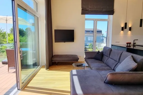 Wohnzimmer  Ferienwohnung "Schöne Aussichten" in 1. Reihe in Kalifornien