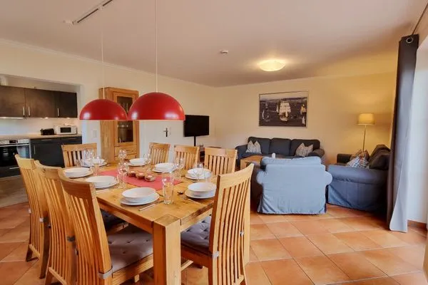 Wohnzimmer  Ferienhaushälfte "Seebrücke" Schönberger Strand an d. Ostsee