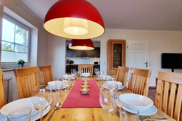 Wohnzimmer  Ferienhaushälfte "Seebrücke" Schönberger Strand an d. Ostsee