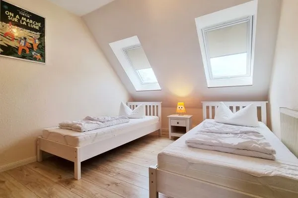 Schlafzimmer  Ferienhaushälfte "Seebrücke" Schönberger Strand an d. Ostsee