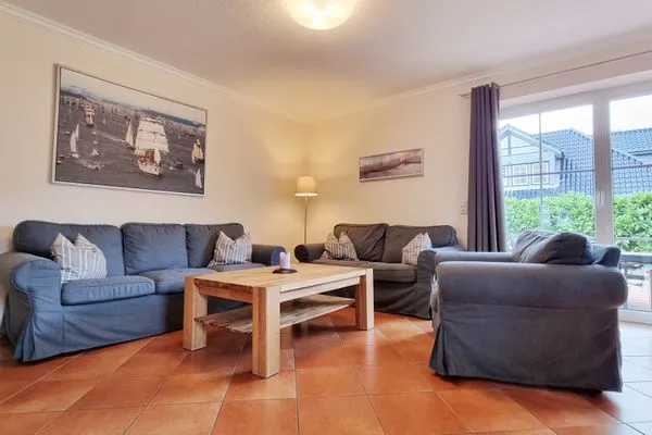 Wohnzimmer  Ferienhaushälfte "Seebrücke" Schönberger Strand an d. Ostsee