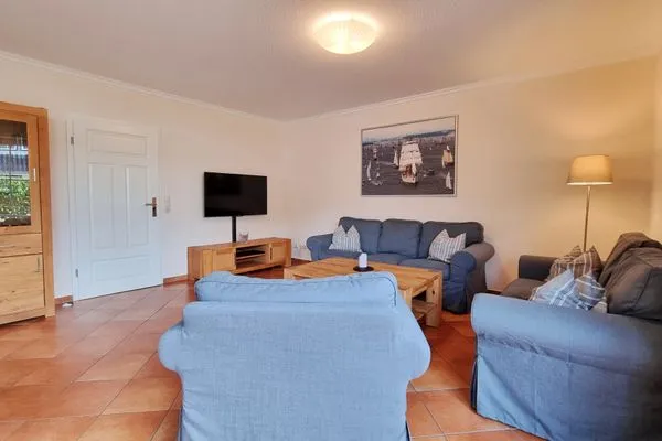 Wohnzimmer  Ferienhaushälfte "Seebrücke" Schönberger Strand an d. Ostsee