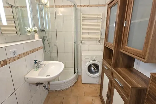 Badezimmer  Ferienwohnung "Seepferdchen" in Schönberg-Holm an der Ostsee