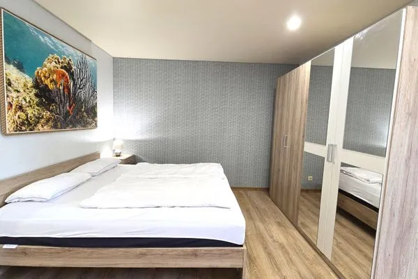 Schlafzimmer  Ferienwohnung "Seepferdchen" in Schönberg-Holm an der Ostsee