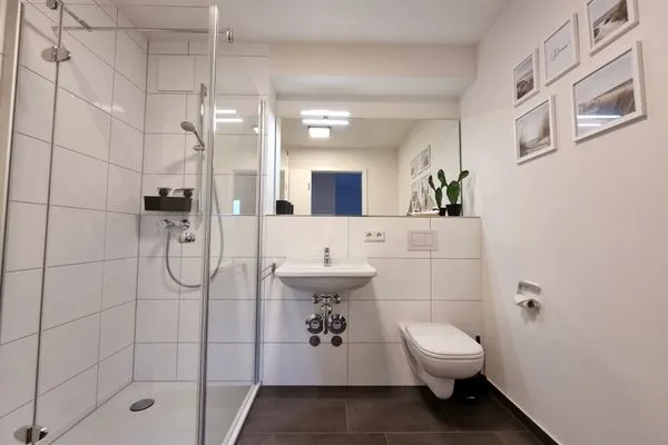 Badezimmer  Ferienwohnung "Seeräuber" in Schönberg-Kalifornien
