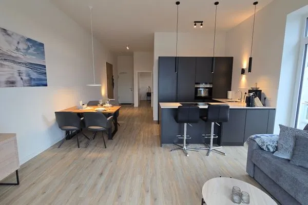 Wohnzimmer  Ferienwohnung "Strandgut" in 1. Reihe an der Ostseeküste