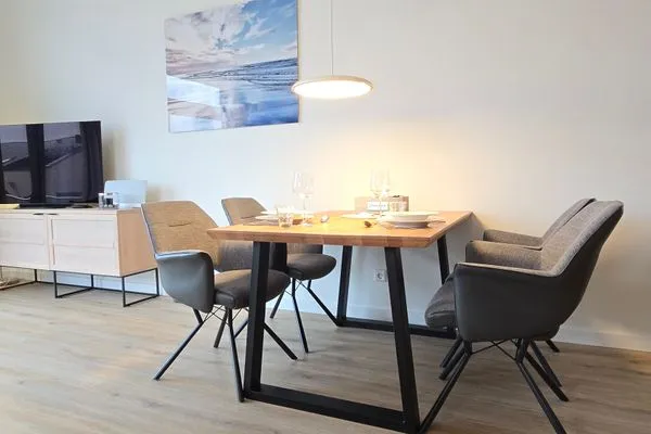 Wohnzimmer  Ferienwohnung "Strandgut" in 1. Reihe an der Ostseeküste