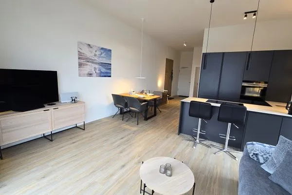Wohnzimmer  Ferienwohnung "Strandgut" in 1. Reihe an der Ostseeküste