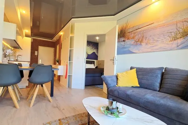 Wohnzimmer  Ferienwohnung "Strandleben" Stilvoller Urlaub an der Ostsee