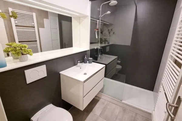 Badezimmer  Ferienwohnung "Strandleben" Stilvoller Urlaub an der Ostsee