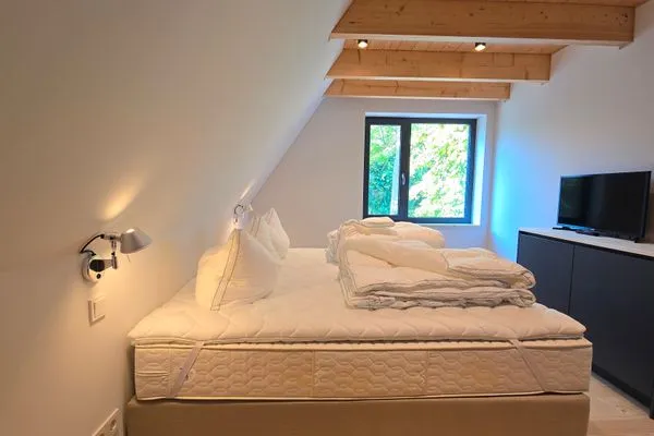 Schlafzimmer  Ferienhaus "Sturmvogel" direkte Strandlage in Kiel