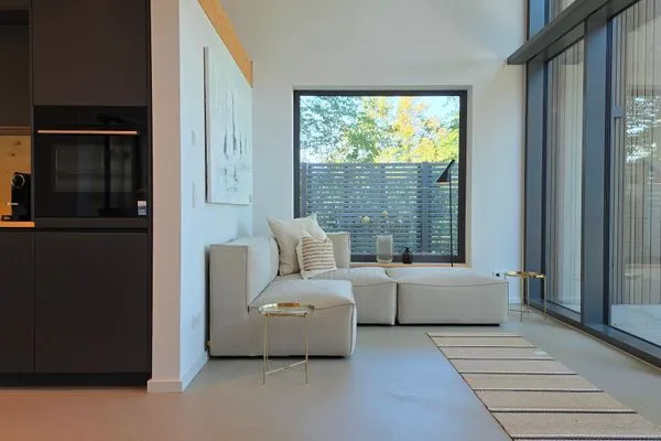 Wohnzimmer  Ferienhaus "Sturmvogel" direkte Strandlage in Kiel