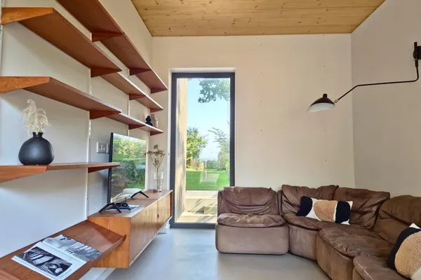 Wohnzimmer  Ferienhaus "Sturmvogel" direkte Strandlage in Kiel