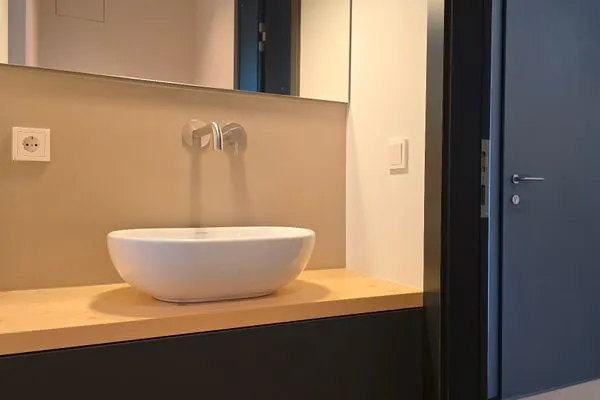 Badezimmer  Ferienhaus "Sturmvogel" direkte Strandlage in Kiel