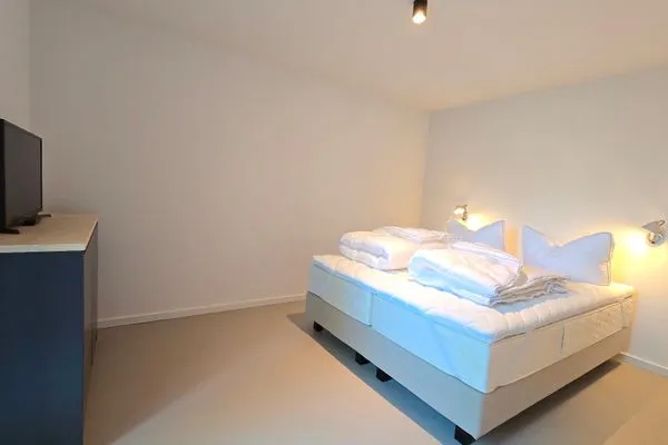 Schlafzimmer  Ferienhaus "Sturmvogel" direkte Strandlage in Kiel