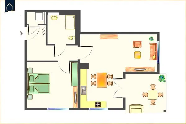 Grundriss  Ferienwohnung Tommy