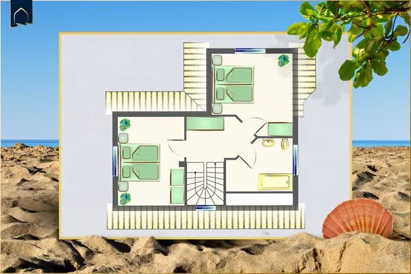 Grundriss  Ferienhaus "Ferien am Haff"