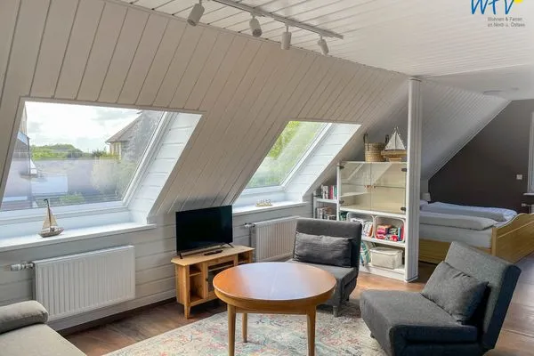 Wohnzimmer Haus Seemöwe Ferienwohnung Möwennest