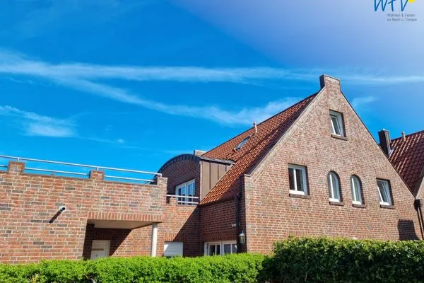 Hauptansicht Haus Greune-Stee 49 Ferienwohnung Südstrandkrabbe