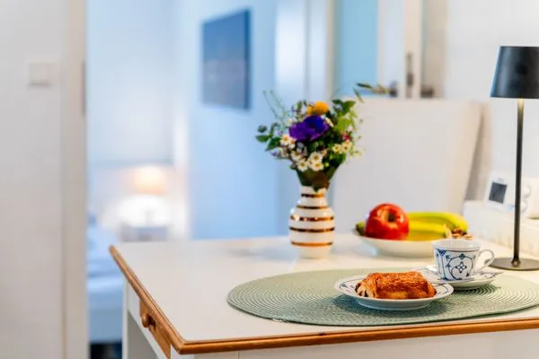 Küche / Küchenzeile  Ferienwohnung Am Hafen