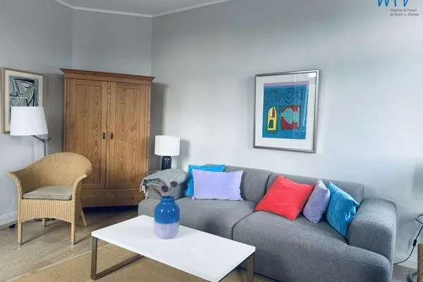 Wohnzimmer Logirhaus Doyen Ferienwohnung Robbenplate