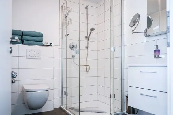 Badezimmer  Apartment 7b - überdachter Balkon