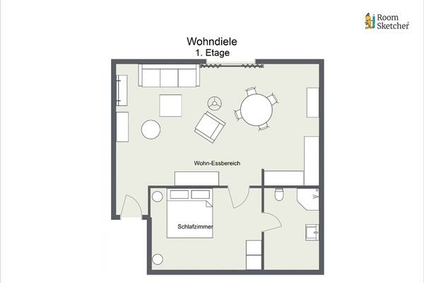  Wohndiele 2 Ostseebad Ahrenshoop - Grundriss