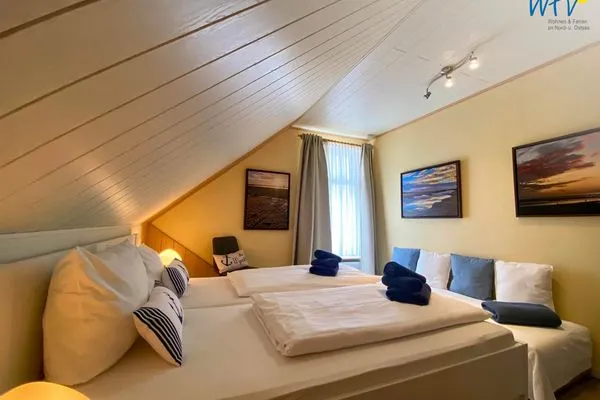 Schlafzimmer Haus Delphin Ferienwohnung 1