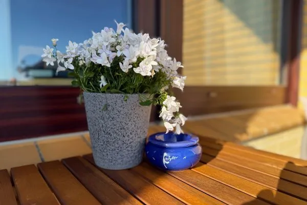 Balkon Ferienwohnung Brandenburgerstr. 11 - Dühne16 mit kleinem Meerblick