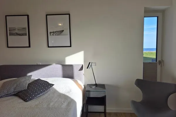 Schlafzimmer  Ferienwohnung "Strandgut" in 1. Reihe an der Ostseeküste