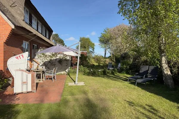 Terrasse Haus Pesel Ferienwohnung *Reethuk*