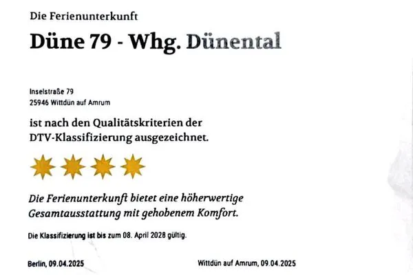  Haus Dünenperle Ferienwohnung "Dünental"