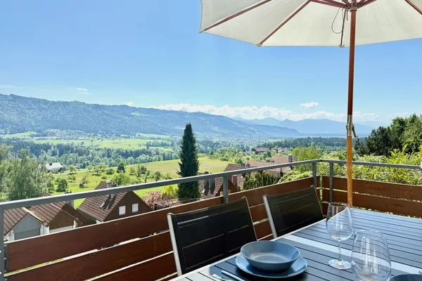  Ferienwohnung Traumblick Lindau und Umgebung - Balkon mit Seesicht