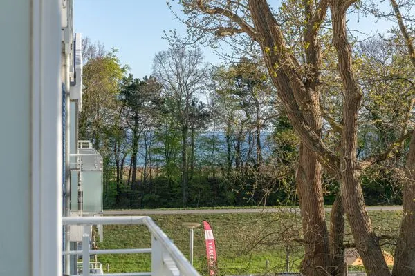 Ferienwohnung Krosse Krabbe Ausblick auf die Ostsee vom Balkon  Krosse Krabbe