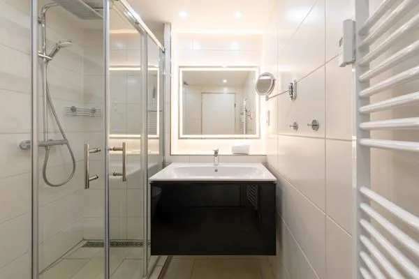 Ferienwohnung Leuchtturm Blick ins Badezimmer  Leuchtturm