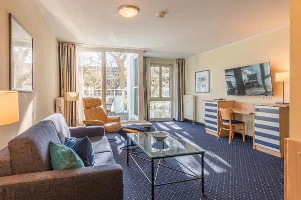 Ferienwohnung An de See Blick in den offenen Wohnbereich  An de See