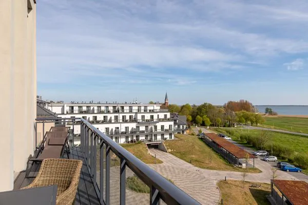 Ferienwohnung Mehr Meerblick Ausblick vom Balkon  Mehr Meerblick
