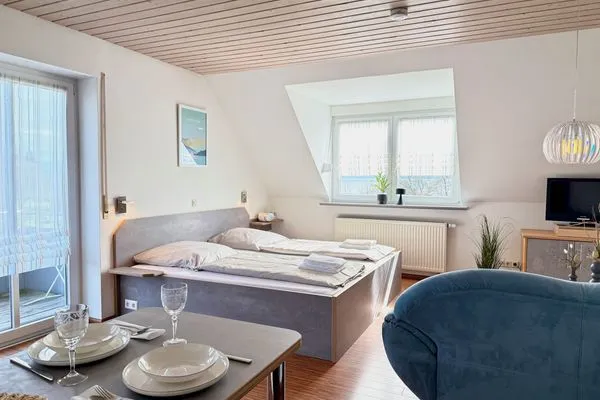 Ferienhaus Dani Ferienapartment Panoramablick Nonnenhorn - Schlafzimmer