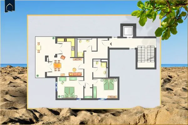 Grundriss  Ferienwohnung Ankerplatz