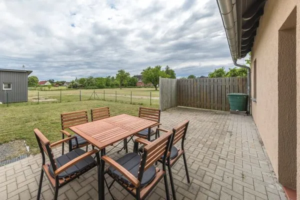 Ferienhaus Wiesenquartier Penkow Sitzecke im Terassenbereich  WiesenQuartier